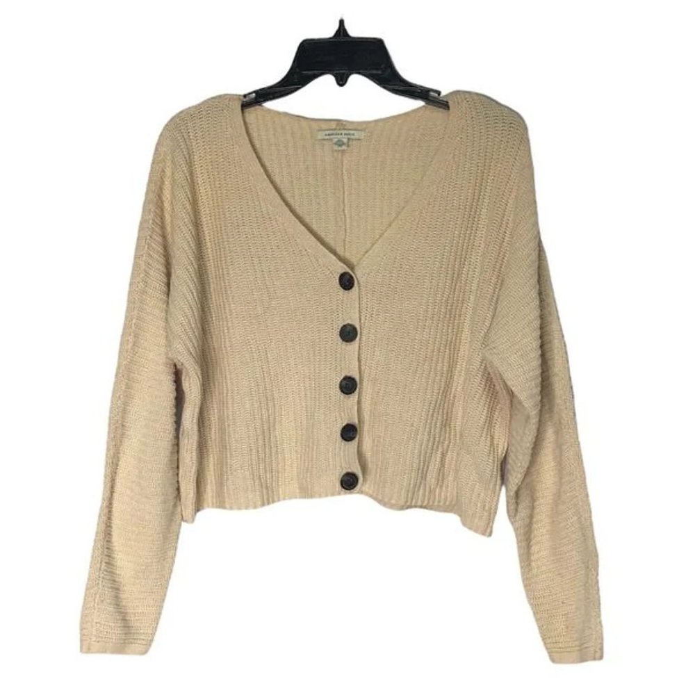 American Eagle Knit Button Up Sweater
